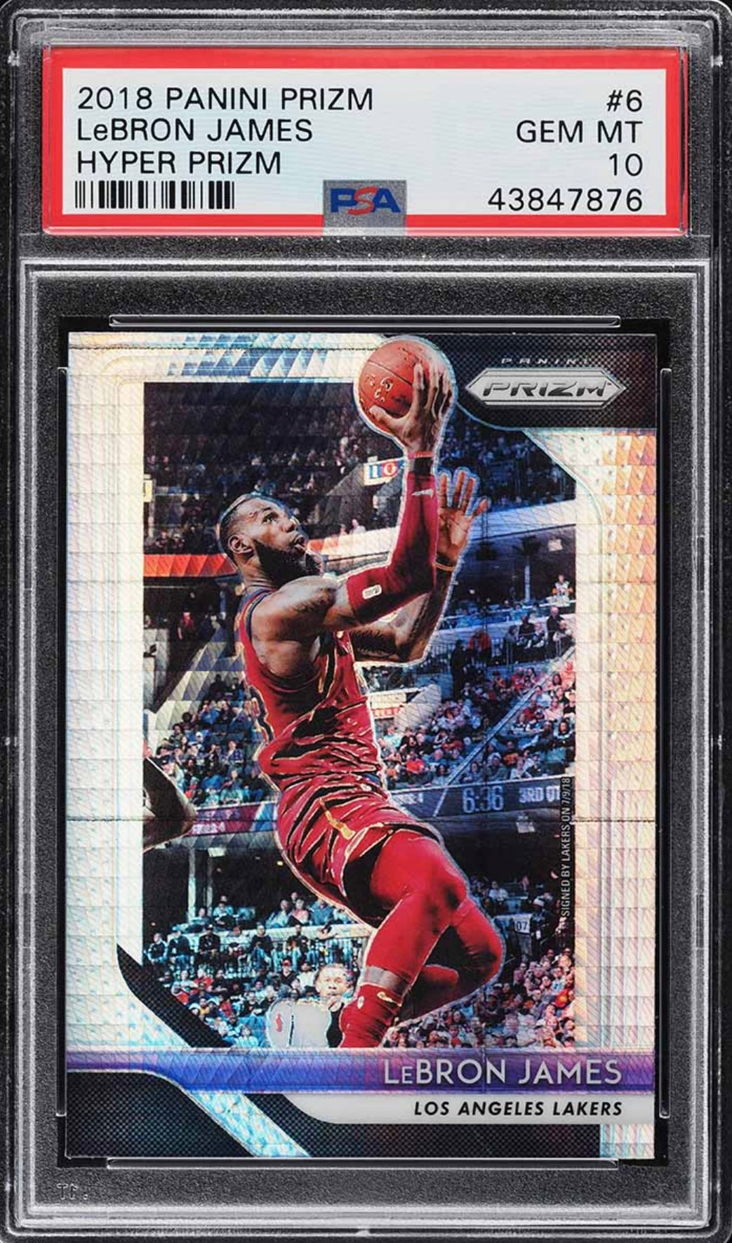2018 PANINI PRIZM #6 LEBRON JAMES HYPER PRIZM PSA 10 GEM MINT - 1