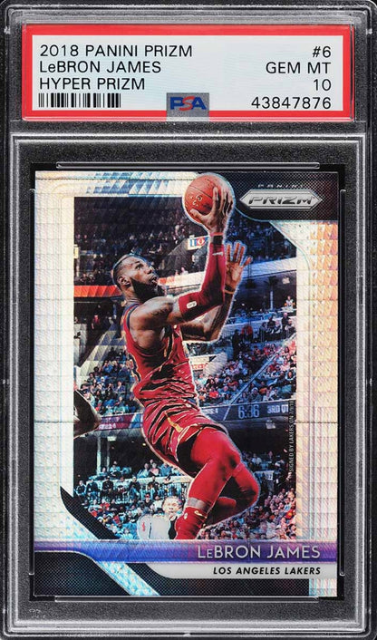 2018 PANINI PRIZM #6 LEBRON JAMES HYPER PRIZM PSA 10 GEM MINT - 1