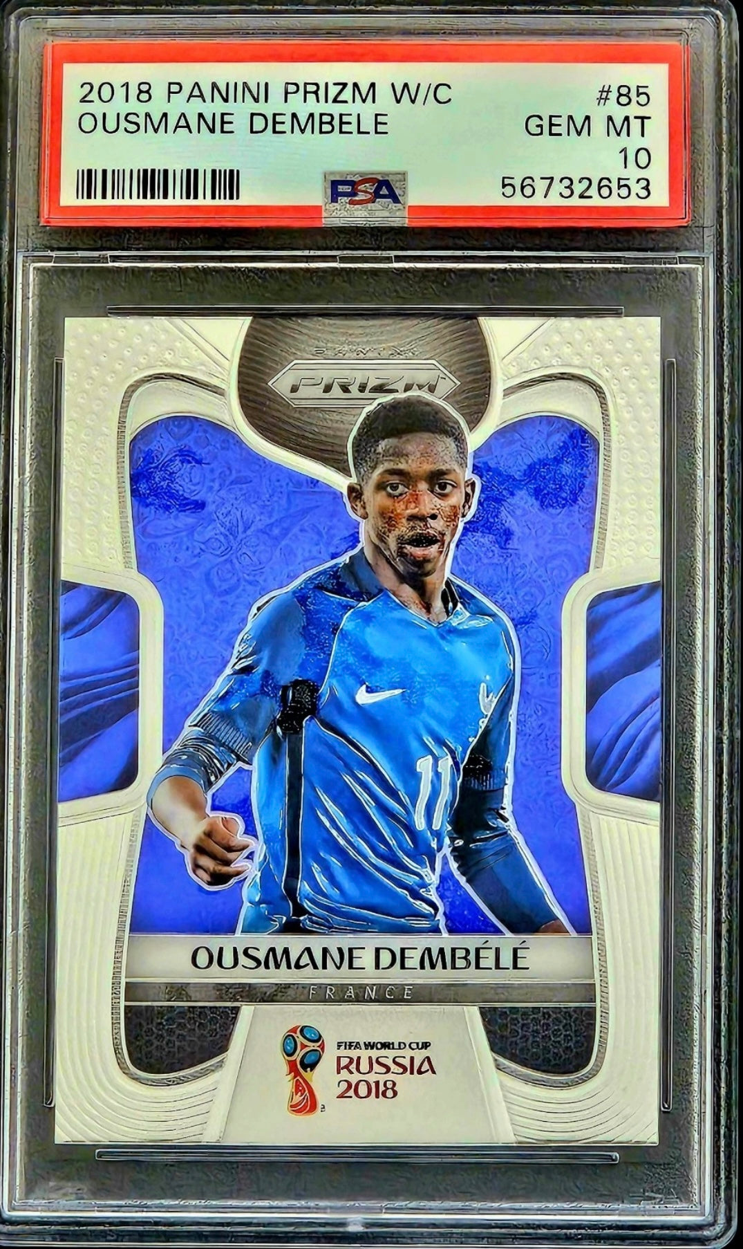 2018 Panini Prizm World Cup #85 Ousmane Dembele PSA 10 Gem Mint