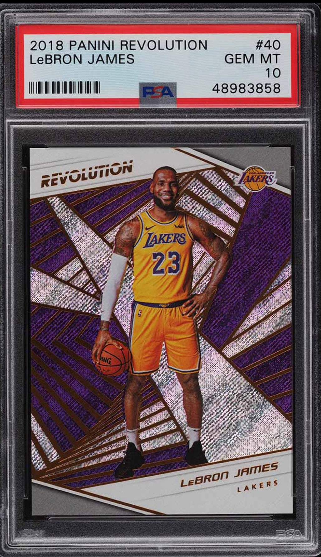 2018 PANINI REVOLUTION #40 LEBRON JAMES PSA 10 GEM MINT - 1
