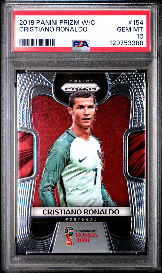2018 Panini Prizm World Cup #154 Cristiano Ronaldo PSA 10 Gem Mint