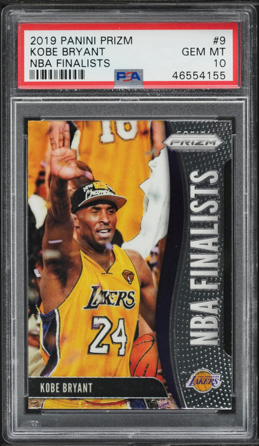 2019 PANINI PRIZM NBA FINALISTS #9 KOBE BRYANT NBA FINALISTS PSA 10 GEM MINT - 1