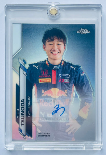 2020 TOPPS CHROME F1 FORMULA 1 AUTOGRAPHS #YT YUKI TSUNODA ROOKIE REFRACTOR AUTOGRAPH /541 UNGRADED