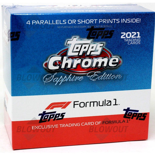 2021 TOPPS CHROME F1 FORMULA 1 SAPPHIRE EDITION HOBBY BOX (NEW SEALED)