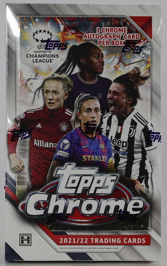 2021 TOPPS CHROME WOMEN’S UEFA CHAMPIONS LEAGUE FOOTBALL HOBBY BOX (NEW SEALED)