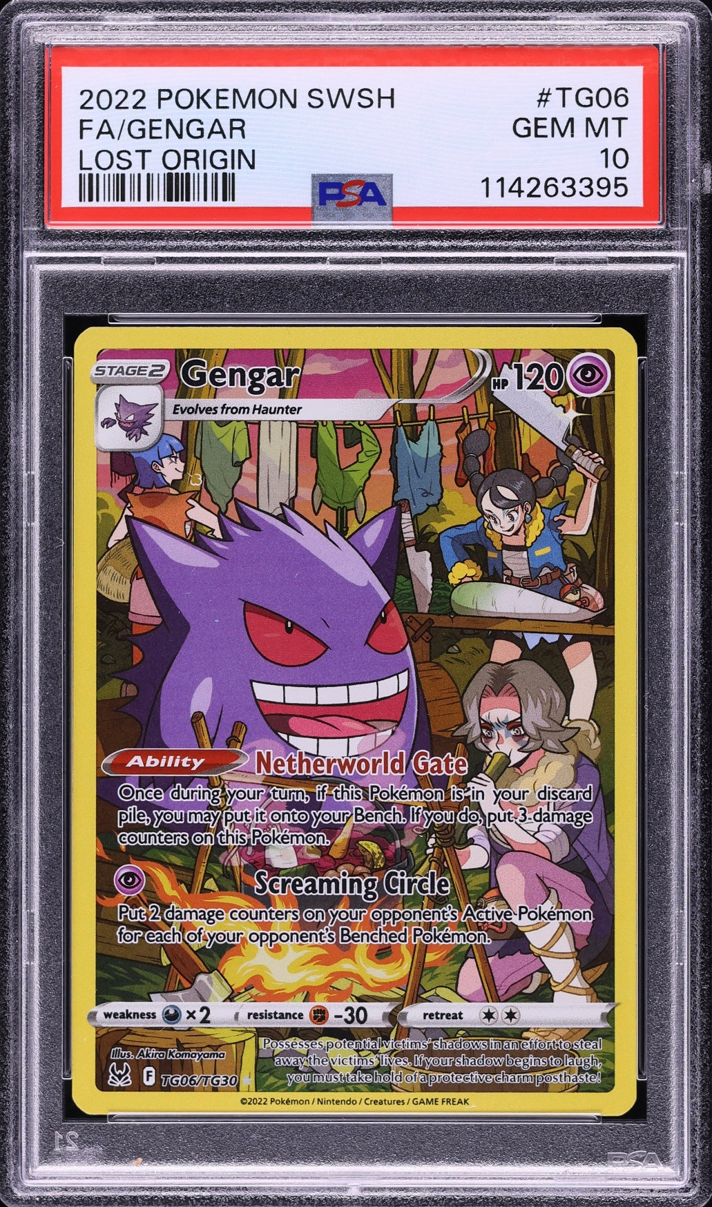 2022 Pokemon Sword & Shield Lost Origin #TG06 Fa/Gengar Lost Origin PSA 10 Gem Mint