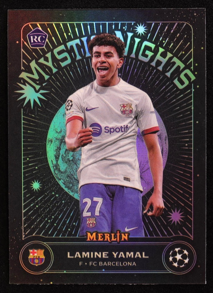 2023-24 LAMINE YAMAL TOPPS CHROME MERLIN MYSTIC NIGHTS #MN-8 ROOKIE