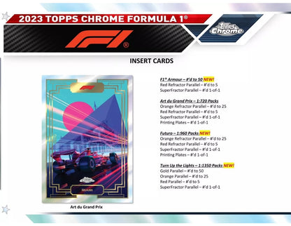 2023 TOPPS CHROME FORMULA 1 ONE F1 RACING HOBBY BOX (NEW SEALED)