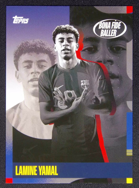 2024-25 LAMINE YAMAL TOPPS FC BARCELONA TEAM SET BONA FIDE BALLER #49