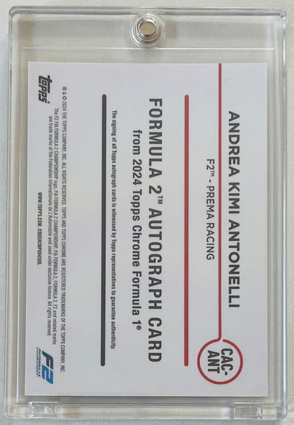 2024 TOPPS CHROME F1 FORMULA 1 CHROME AUTOGRAPHS #CACANT ANDREA KIMI ANTONELLI ROOKIE