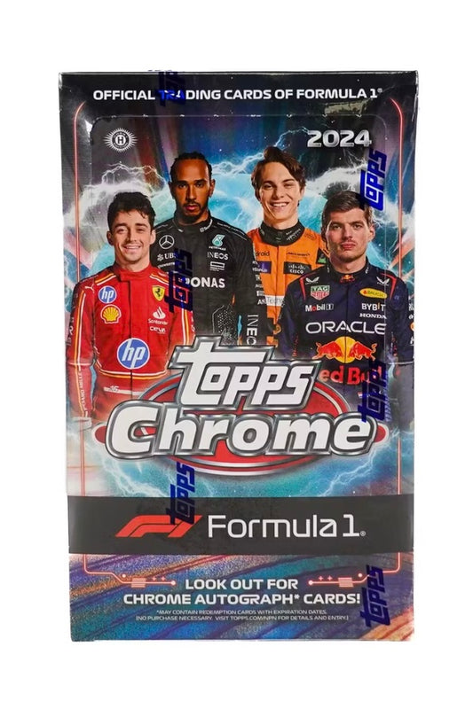 2024 TOPPS CHROME F1 FORMULA 1 RACING  HOBBY BOX (NEW SEALED)