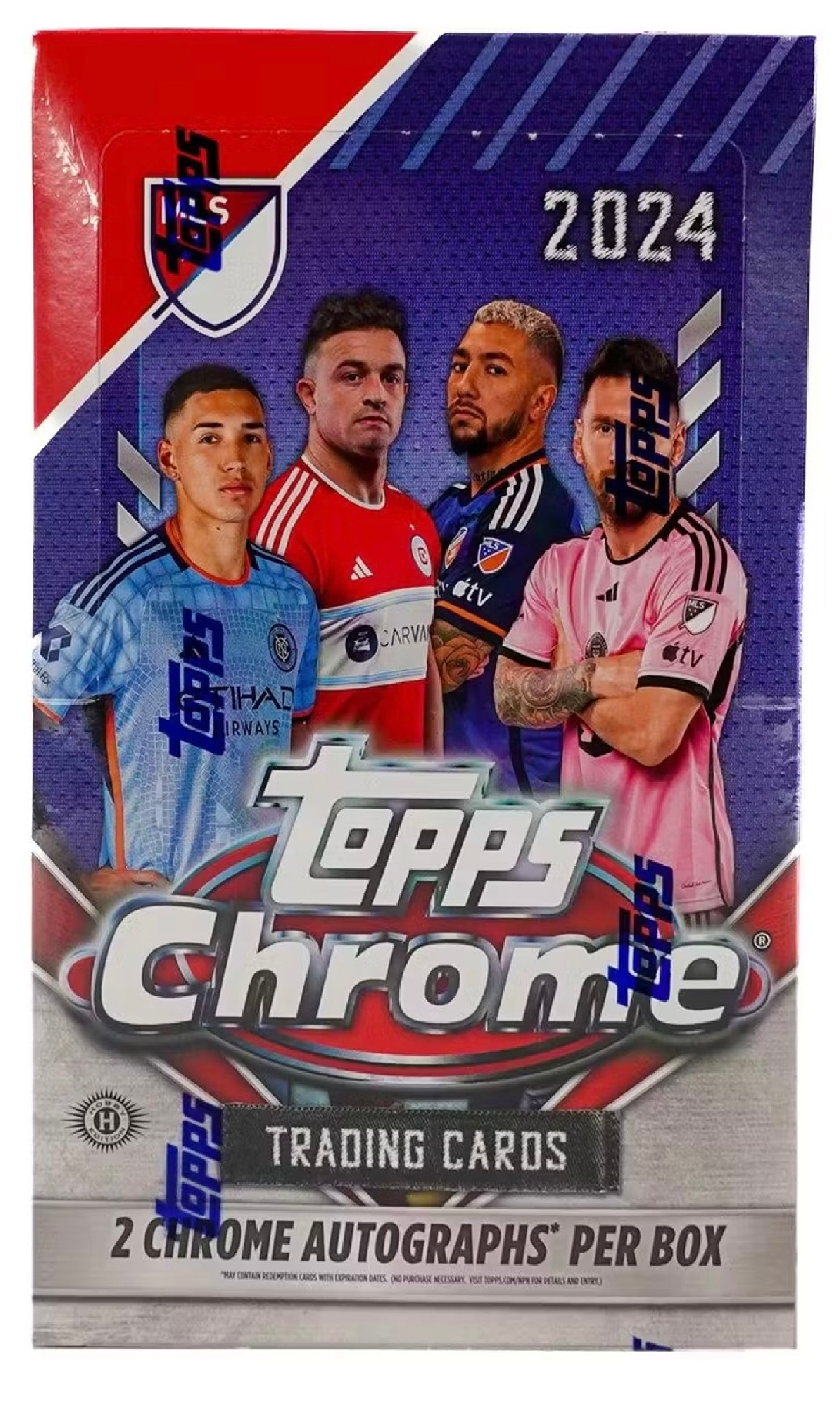 2024 TOPPS CHROME MLS FOOTBALL HOBBY BOX X2 AUTOGRAPHS PER BOX (NEW SEALED)