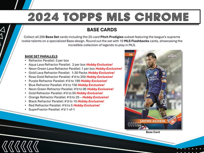 2024 TOPPS CHROME MLS FOOTBALL HOBBY BOX X2 AUTOGRAPHS PER BOX (NEW SEALED) - 3