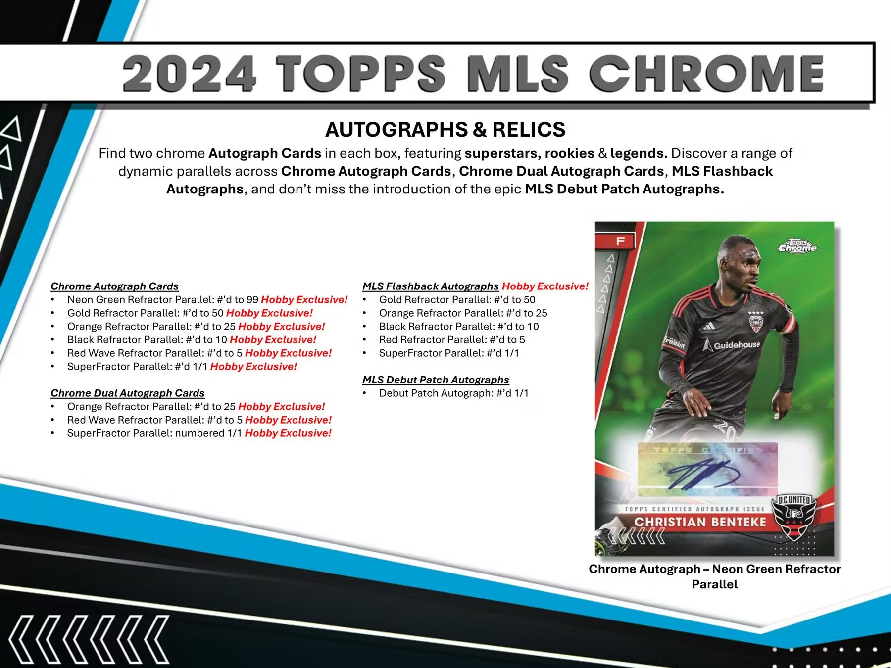 2024 TOPPS CHROME MLS FOOTBALL HOBBY BOX X2 AUTOGRAPHS PER BOX (NEW SEALED) - 5