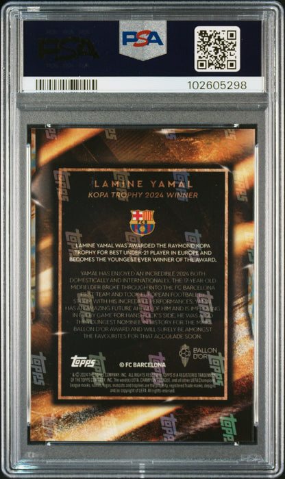 2024 TOPPS NOW BALLON D'OR LAMINE YAMAL ROOKIE PSA 10 GEM MINT