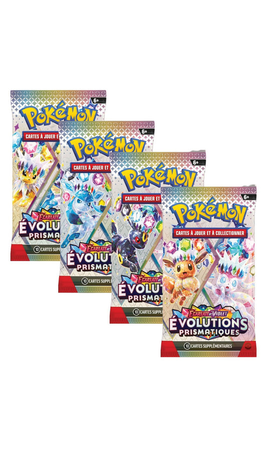 2025 Pokemon TCG Prismatic Evolutions 4 Packs Art Set Booster (New Sealed)-1