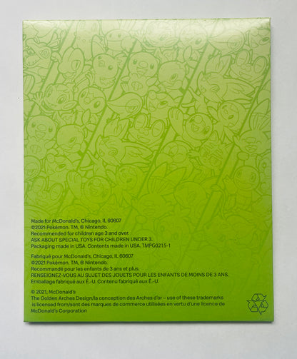 2021 Pokemon TCG McDonald'S Exclusive Booster Green Pack #9 (New Sealed)