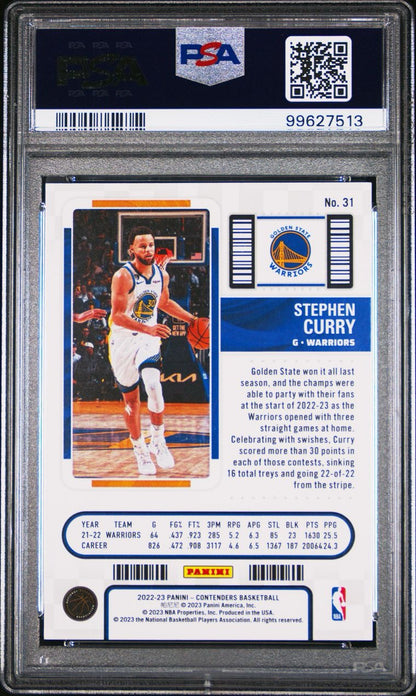 2022 Panini Contenders Retail Stephen Curry #31 PSA 10 Gem Mint