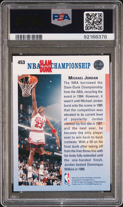1992 Upper Deck Champ In 87 & 88 Michael Jordan #453 PSA 10 Gem Mint