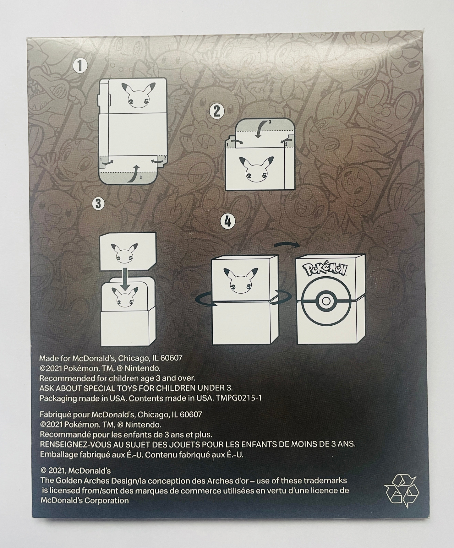 2021 Pokemon TCG McDonald'S Exclusive Booster Black Pack #3 (New Sealed)