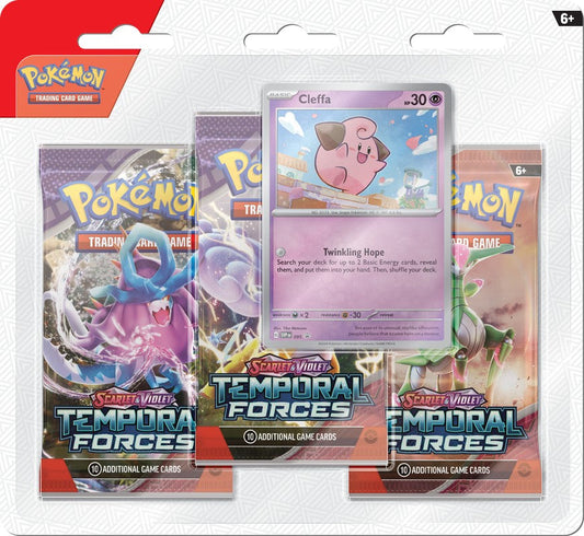 Pokemon TCG Scarlet & Violet Temporal Forces 3X Packs Blister + 1 Promo Card (New Sealed)