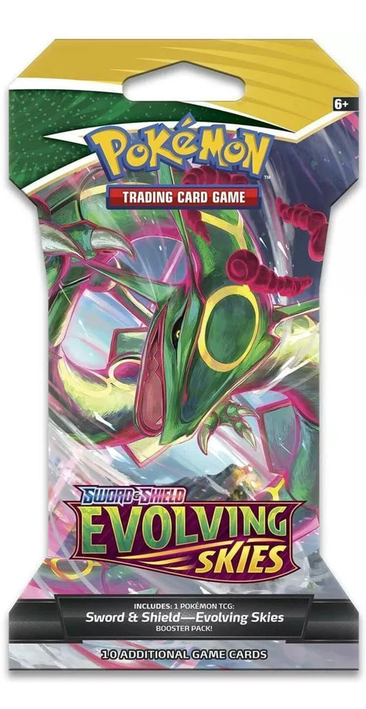 2021 Pokemon TCG Evolving Skies Sleeved Booster Rayquaza Pack (New Sealed)