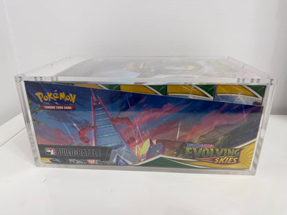 Pokemon TCG Evolving Skies Display Booster Bundle Build & Battle 10X Boxes with Acrylic Case (New Sealed Case)