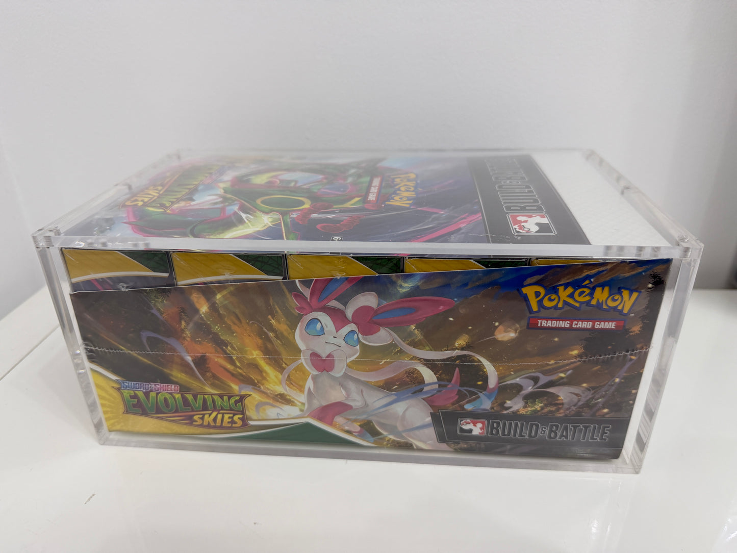 Pokemon TCG Evolving Skies Display Booster Bundle Build & Battle 10X Boxes with Acrylic Case (New Sealed Case)