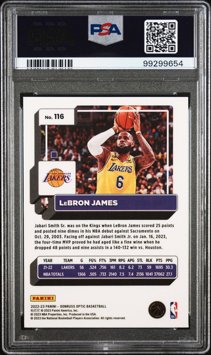 2022 Panini Donruss Optic Lebron James #116 PSA 10 Gem Mint