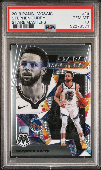 2019 Panini Mosaic Stare Masters Stephen Curry #15 PSA 10 Gem Mint