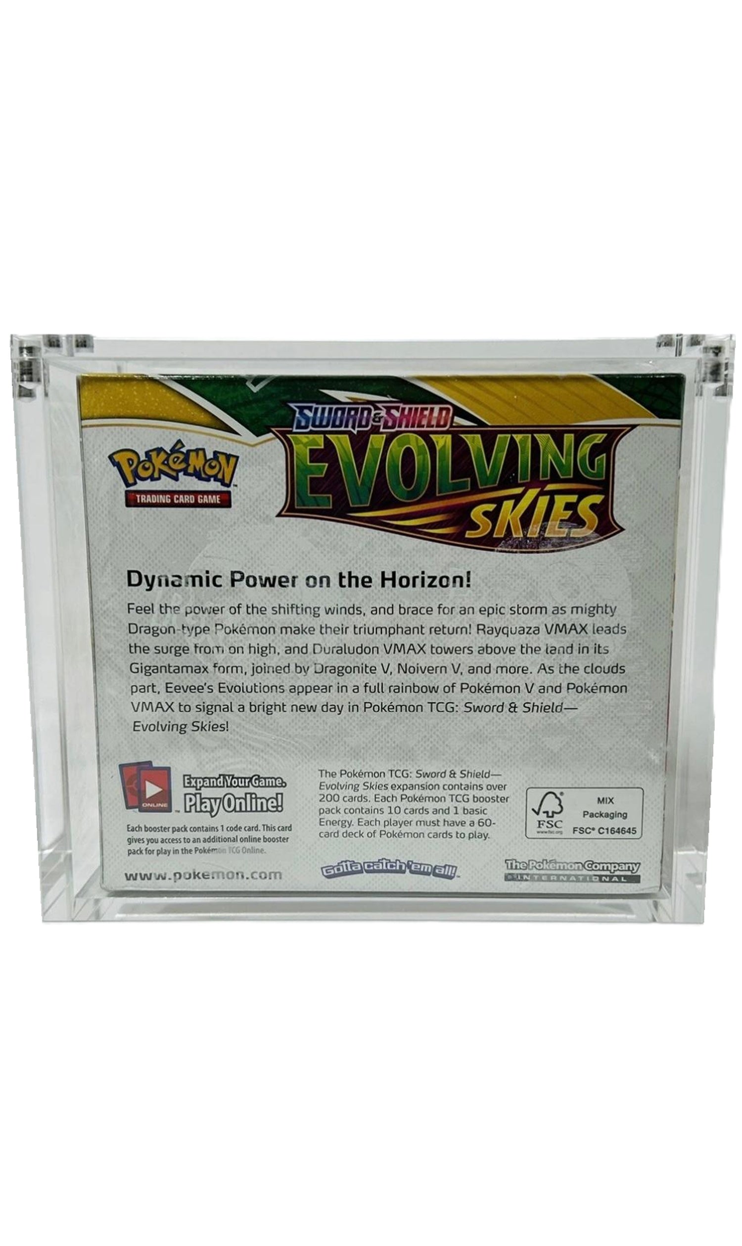 2021 Pokemon TCG Sword & Shield: Evolving Skies Booster Box With Acrylic Case 36 Packs (New Sealed)