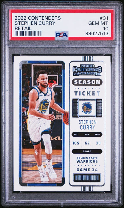 2022 Panini Contenders Retail Stephen Curry #31 PSA 10 Gem Mint