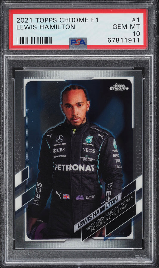 2021 Topps Chrome F1 Formula 1 #1 Lewis Hamilton PSA 10 Gem Mint