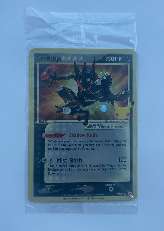 Pokemon TCG Greninja Gold Star Celebrations Holo Promo Swsh144 (New Sealed)