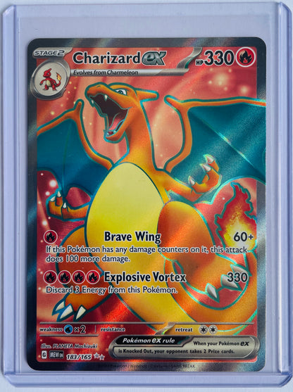 2023 Pokemon Mew EN-151 #183 Charizard EX Ultra Rare (Fresh pull)