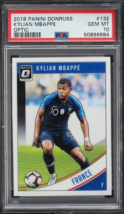 2018 Panini Donruss #132 Kylian Mbappe Optic France PSA 10 Gem Mint