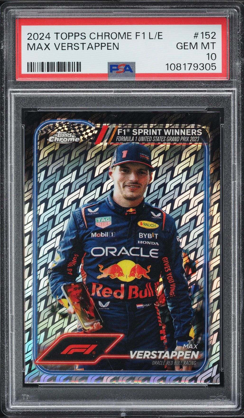 2024 Topps Chrome Formula 1 Logofractor Edition Max Verstappen #152 PSA 10 Gem Mint