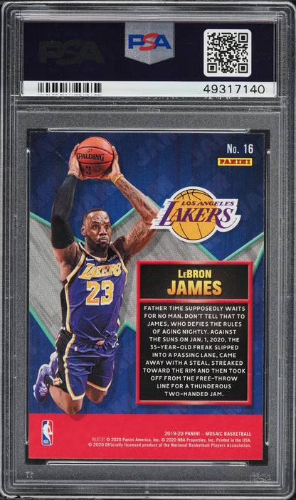 2019 Panini Mosaic Jam Masters LeBron James #16 PSA 10 Gem Mint