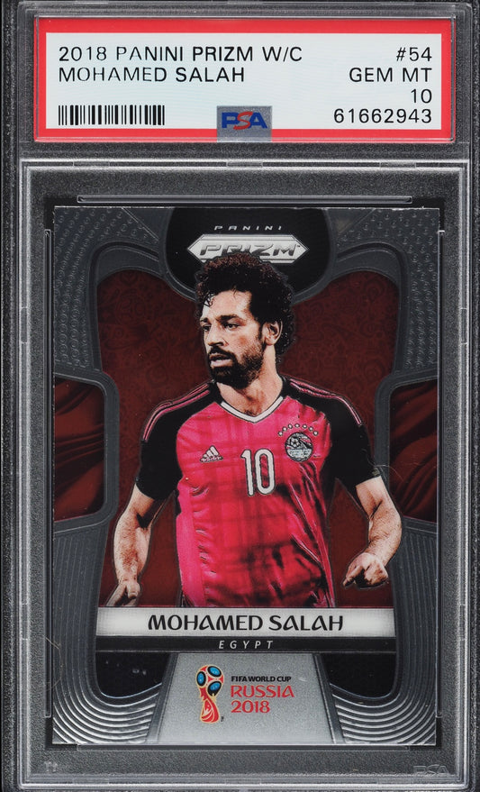2018 Panini World Cup Mohamed Salah #54 PSA 10 Gem Mint (Serial 943)
