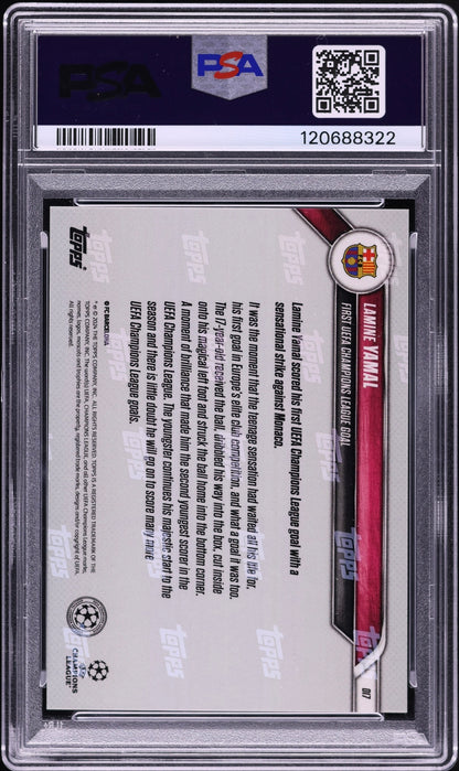 2024 Topps Now UEFA Champions League Lamine Yamal #17 PSA 10 Gem Mint