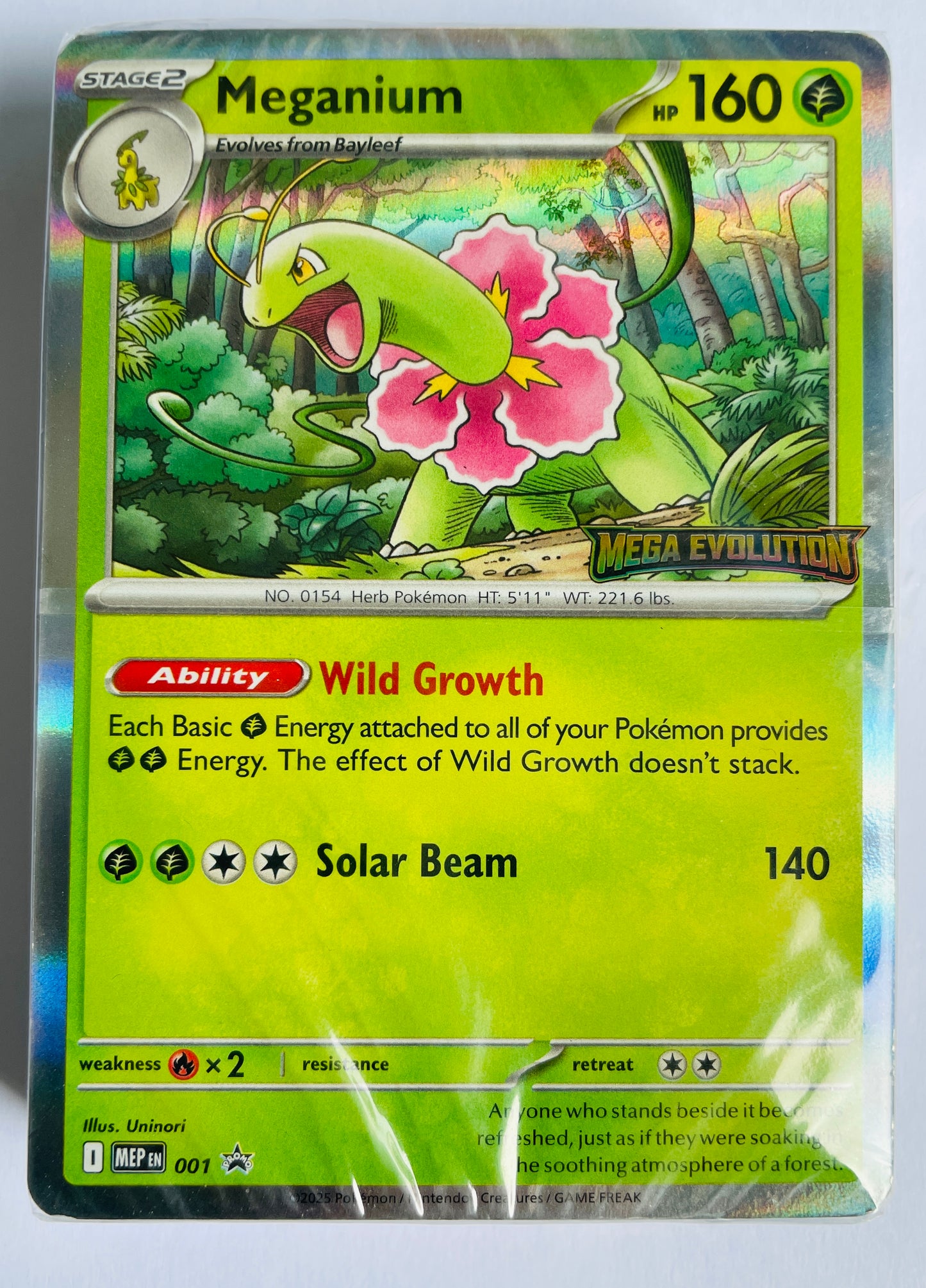 Pokemon Mega Evolutions Meganium Promo Sealed Pack TCG Complete 40 Card Deck (New Sealed)