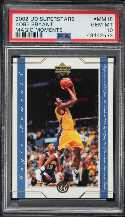 2002 Upper Deck Superstars Magic Moments #MM15 Kobe Bryant PSA 10 Gem Mint