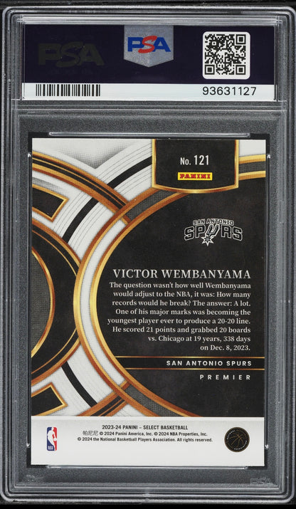2023 Select Premier Blue Victor Wembanyama ROOKIE #121 PSA 10 Gem Mint