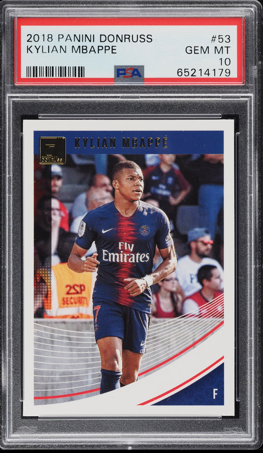 2018 Panini Donruss #53 Kylian Mbappe PSA 10 Gem Mint