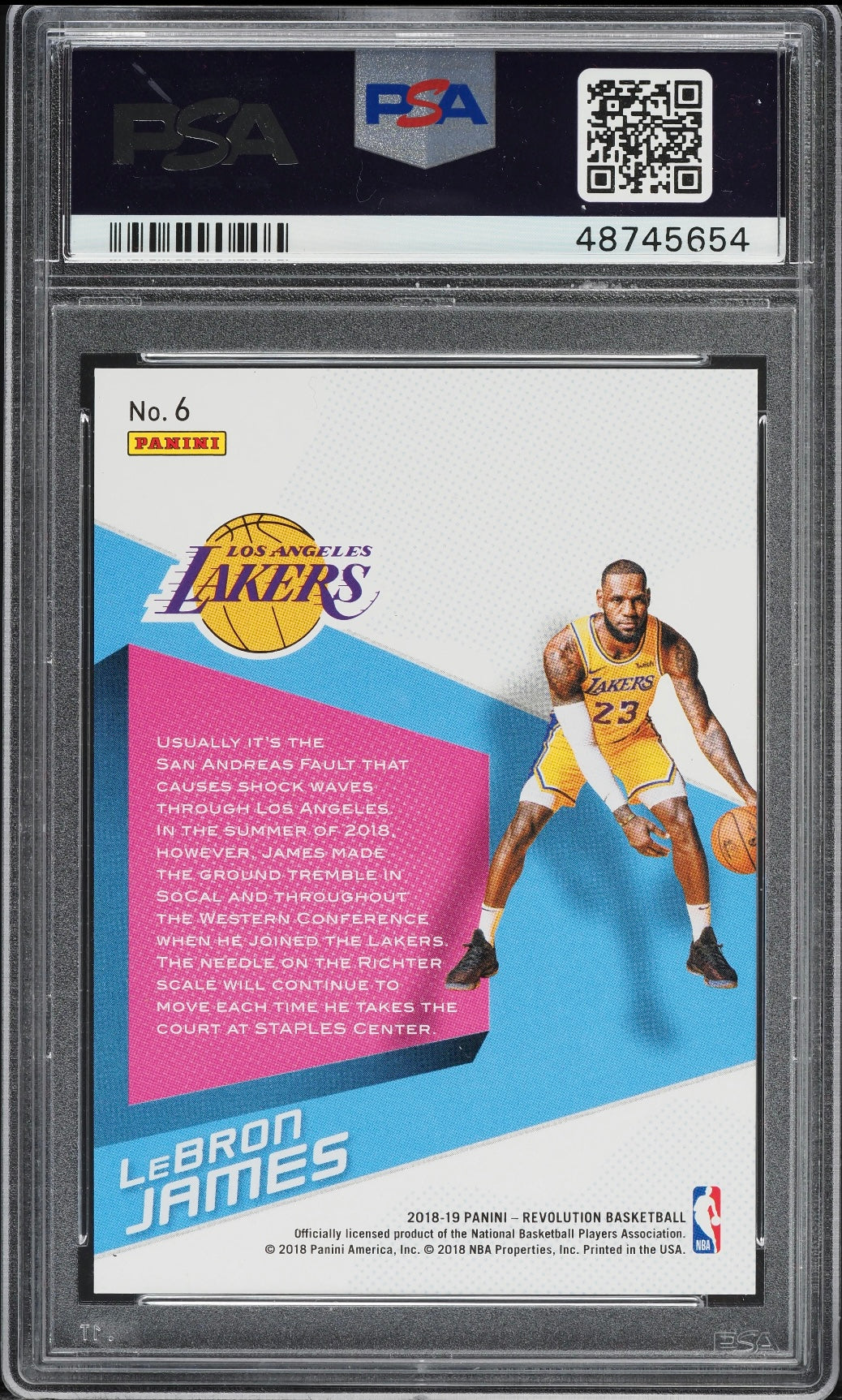 2018 Panini Revolution Shock Wave LeBron James #6 PSA 10 Gem Mint