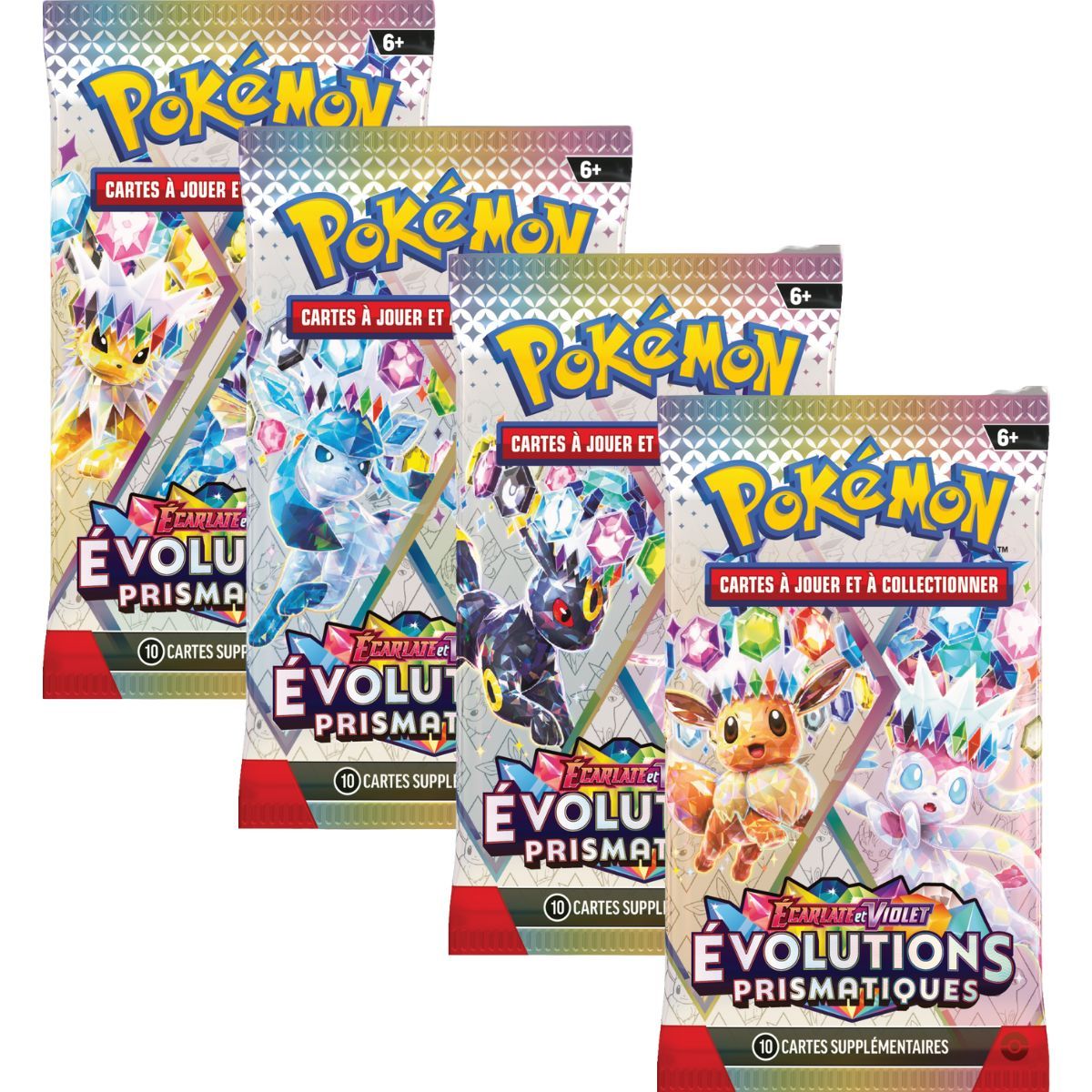 2025 Pokemon TCG Prismatic Evolutions 4 Packs Art Set Booster (New Sealed)