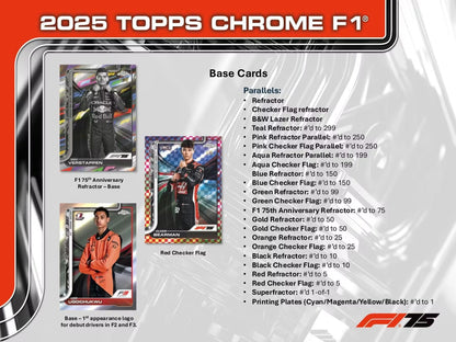 2025 Topps Chrome F1 Formula 1 Hobby Box 75th Anniversary (New Sealed)