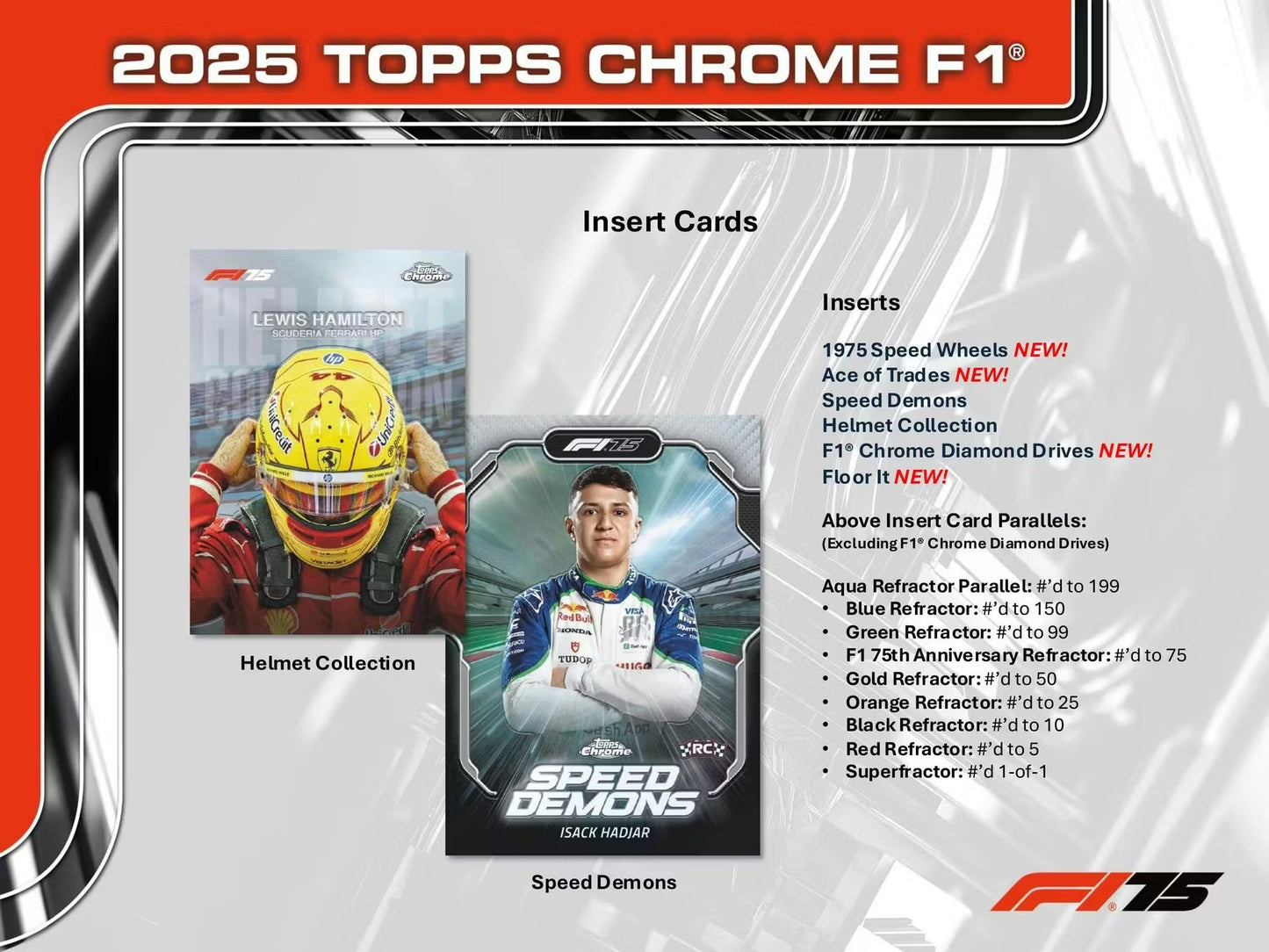 2025 Topps Chrome F1 Formula 1 Hobby Box 75th Anniversary (New Sealed)