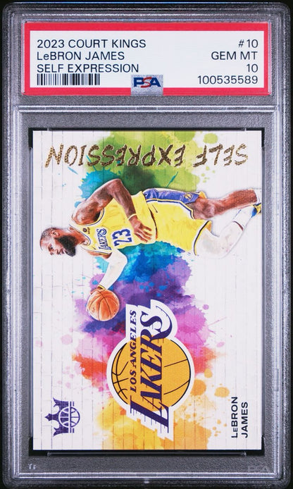 2023 Panini Court Kings Self Expression Lebron James #10 PSA 10 Gem Mint