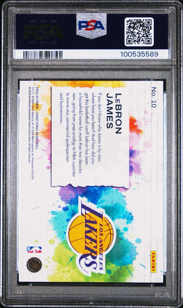 2023 Panini Court Kings Self Expression Lebron James #10 PSA 10 Gem Mint
